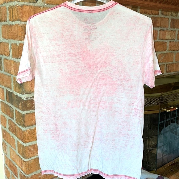 ☮️ Woodstock Vintage Burnout Tee Red/White Sz Large - Picture 2 of 3